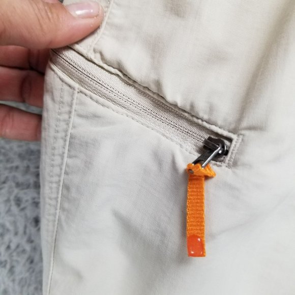 Orvis Pants Mens XXL Beige Nylon High Rise Zip Cargo Pocket Fishing - Picture 2 of 14